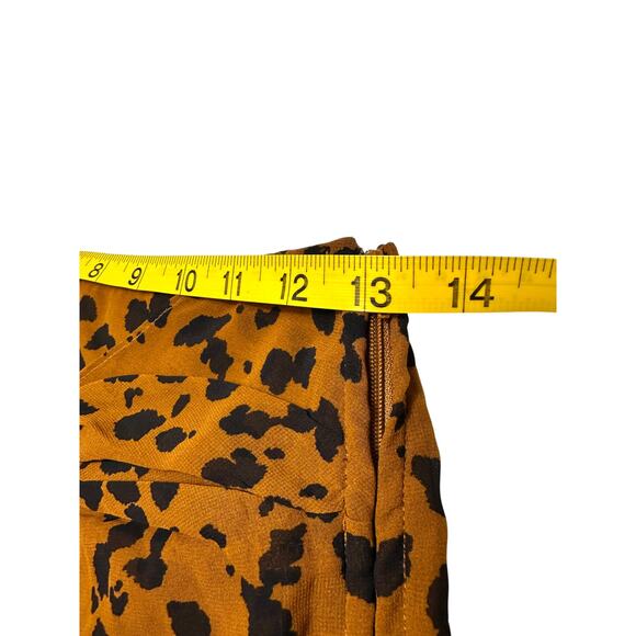 Blue Rain X Francesca's Mustard Yellow Leopard Print Tube Top Size Small - Picture 3 of 11